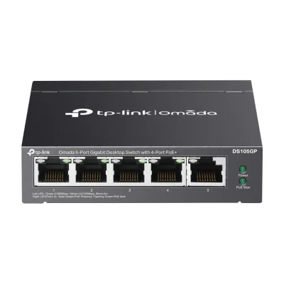 TP-Link Omada DS105GP, Unmanaged, Gigabit Ethernet (10/100/1000), Power over Ethernet (PoE), Wall mountable