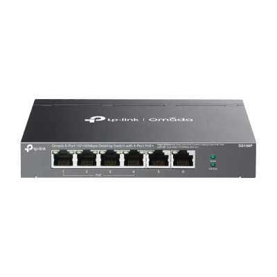 TP-Link Omada DS106P, Unmanaged, Fast Ethernet (10/100), Full duplex, Power over Ethernet (PoE), Wall mountable