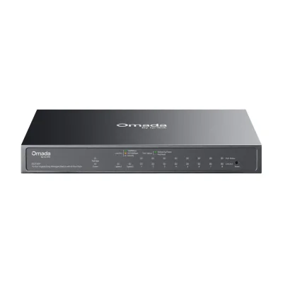 TP-Link Omada ES210GP, Managed, L2, Gigabit Ethernet (10/100/1000), Power over Ethernet (PoE), Rack mounting, DIN rail