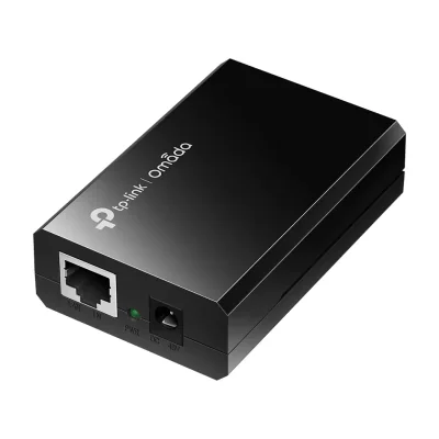 TP-Link Omada IEEE 802.3af PoE Injector, Fast Ethernet, Gigabit Ethernet, 10,100,1000 Mbit/s, 10/100/1000, IEEE 802.3, IEEE 802.3ab, IEEE 802.3af, IEEE 802.3u, Cat3, Cat4, Cat5, Cat5e, Cat6, Black