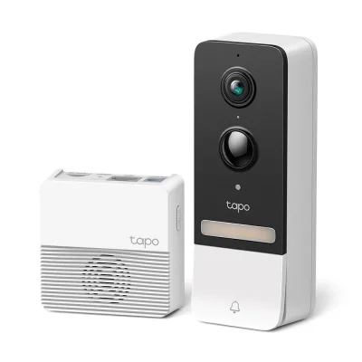 TP-Link Sonerie video smart TAPO D230S1, Senzor: 1/2.7“, Lentile F/NO: 2.1, IR pana la 7m, Rezistenta la ap: IP64, Unghi vizualizare: 160° pe diagonală, Rezolutie: 2K 5MP (2560 × 1920px), Compresie video: H.264, Microfon și difuzor încorporate, Stand