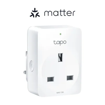 TP-Link Tapo Mini Smart Wi-Fi Plug, Energy Monitoring, Indoor, White, Polycarbonate (PC), RoHS, UKCA, CE, Wireless, Bluetooth / Wi-Fi