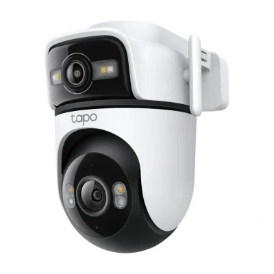 TP-Link Tapo Outdoor Dual Lens Pan/Tilt Security Camera, IP security camera, Outdoor, Wired & Wireless, Ceiling/Wall/Pole, White, Spherical