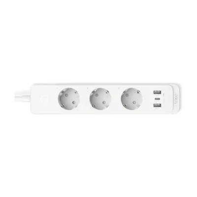 TP-Link Tapo P300, 3 AC outlet(s), Type F (CEE 7/4), 1.5 m, Wired & Wireless, White, White