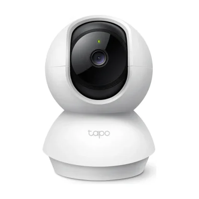 TP-Link Tapo Pan/Tilt Home Security Wi-Fi Camera, IP security camera, Indoor, Wired, Desk, White, Black, Spherical