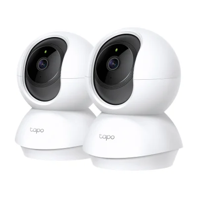 TP-Link Tapo Pan/Tilt Home Security Wi-Fi Camera, IP security camera, Indoor, Wireless, 2400 MHz, Desk, Black, White
