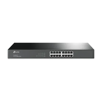 TP-Link TL-SG1016, Unmanaged, Gigabit Ethernet (10/100/1000), Full duplex, Rack mounting, 1U