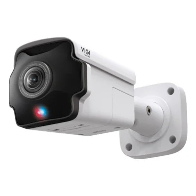 VIGI 8MP IR Panoramic Bullet Network Camera; 180° Panorama View with Huge Vision 4K (8MP) Ultra HD and IR Range Up to 65.62 ft (20 m)*1 Red-Blue Warning Lights with Stronger Deterrence People & Vehicle Analytics*2 Human & Vehicle Classification Smart