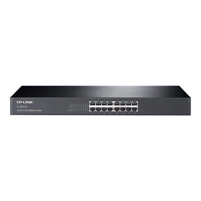 TP-Link 16-Port 10/100Mbps Rackmount Network Switch, Unmanaged, Fast Ethernet (10/100), Rack mounting, 1U