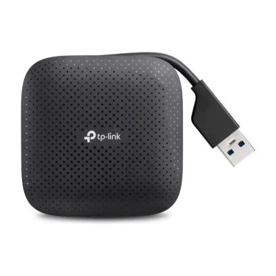 TP-Link UH400, USB 3.2 Gen 1 (3.1 Gen 1) Type-A, USB 3.2 Gen 1 (3.1 Gen 1) Type-A, 5000 Mbit/s, Black, 71 mm, 71 mm