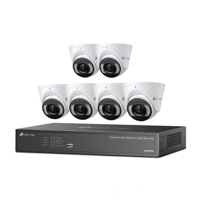 TP-Link VIGI 4MP TURRET IPC & 8-CH NVR KIT, Wired, Turret, RJ-45, Indoor/outdoor, 850 nm, 2.8 mm