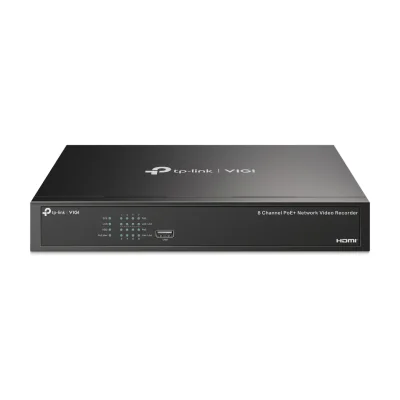 TP-Link VIGI NVR1008H-8P, 8 channels, 3840 x 2160 pixels, 8 channels, 720p, 1080p, 1920 x 1080, 1680 x 1050, 1440 x 900, 1280 x 1024, 102 4x 768, 1280 x 720, H.264, H.264+, H.265, H.265+