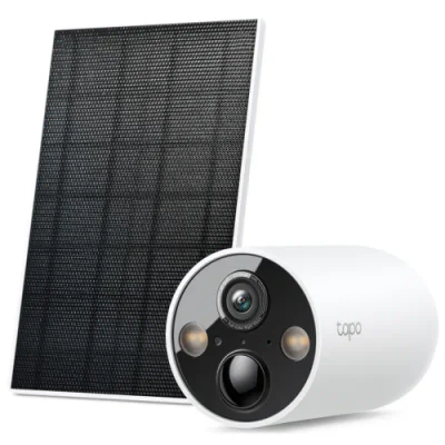 TPL Solar-Powered Security Camera Kit, 1/3" Progressive Scan CMOS Starlight Sensor, Focal Length: 2.1 mm, Field of View: 150° (Diagonal), 134°(Horizontal), 77°(Vertical), 2K QHD 4MP (2560 × 1440 px), 15/20/(25/30)fps