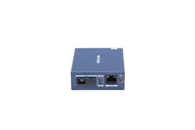 Transceiver Hikvision DS-3D501T-3, 1 x 10/100/1000 Mbps RJ45 port and 1 x 1000 Mbps SC fiber optical port, industrial-grade design with an operating temperature range of -20 °C to 60 °C, lungime unda: Tx1310 nm/Rx1550 nm, alimentare: 5VDC, 0.6A, dime