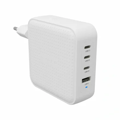 TRAVEL CHARGER WHITE/100W USB-C GAN (3C+1A)