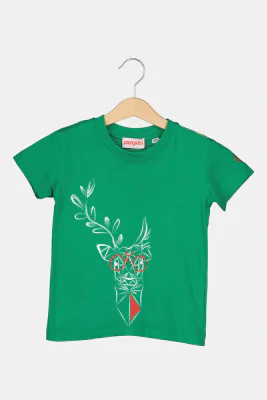 TRICOU  CERB FAMILIE COPII   K GREEN-10
