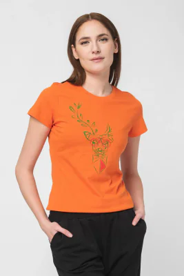 TRICOU  CERB FAMILIE FEMEI ORANGE-XL