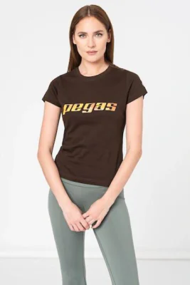 TRICOU  LOGO ORANGE FEMEI COFFEE-XS