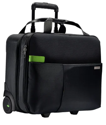 TROLLER LEITZ, pt. notebook de max. 15.6 inch, 2 compartimente, buzunar frontal | buzunar lateral, waterproof, poliester, negru, "60590095"