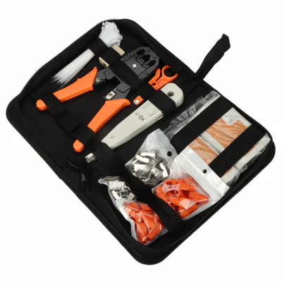 Trusă de scule pentru conectori RJ45 BIGSTREN BIGSTREN-25834, tester UTP, FTP, YTKSY