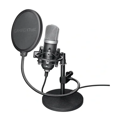 Trust 21753, Studio microphone, 20 - 20000 Hz, Cardioid, Wired, USB, Black