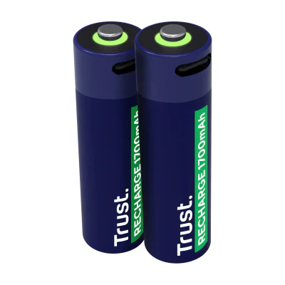 Trust 25584, Rechargeable battery, AA, 2 pc(s), 1700 mAh, 2 h, Short circuit