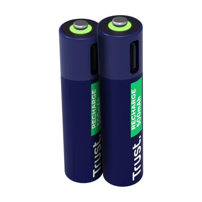 Trust 25585, Rechargeable battery, AAA, 2 pc(s), 500 mAh, 1 h, Short circuit