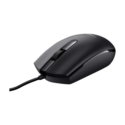 Trust Basi, Ambidextrous, Optical, USB Type-A, 1200 DPI, Black