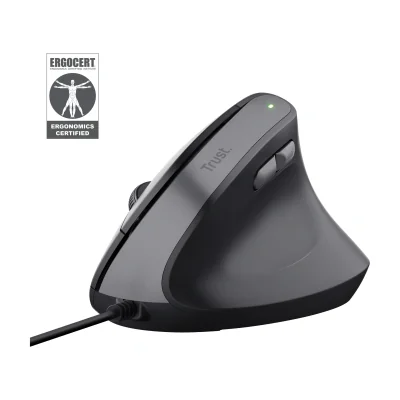 Trust Bayo II, Right-hand, Vertical design, USB Type-A, 2400 DPI, Black