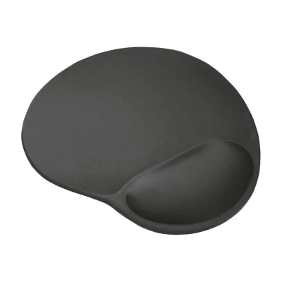 Trust Bigfoot Gel Mouse Pad, Black, Monochromatic, Microfibre, Wrist rest, Non-slip base