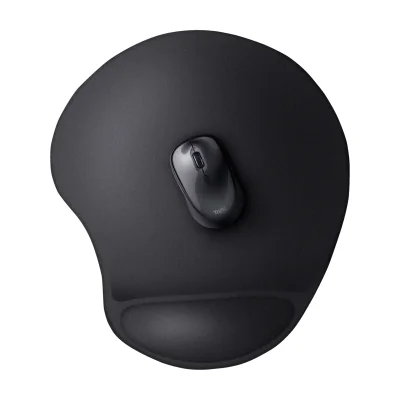 Trust BigFoot XL, Black, Monochromatic, Gel, Nylon, Rubber, Wrist rest