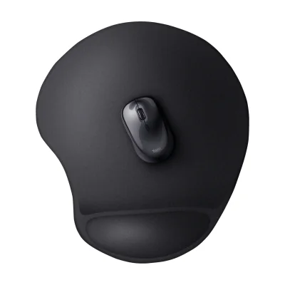 Trust BigFoot XL, Black, Monochromatic, Gel, Nylon, Rubber, Wrist rest