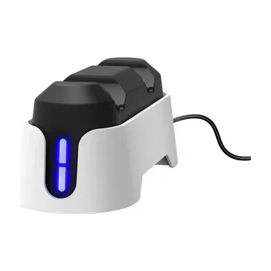 Trust GXT 228 Dual, PlayStation 5, Charging stand, Black, White, ABS, USB, Wired
