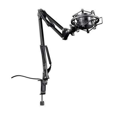 Trust GXT 253 Emita, Broadcast microphone stand, Desk mount base, Black, 5/8", China, 114 mm