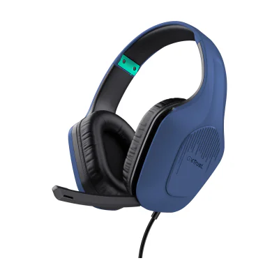 Trust GXT 415B Zirox, Wired, Gaming, 20 - 20000 Hz, 253 g, Headset, Blue