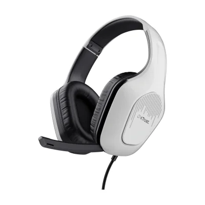 Trust GXT 415W Zirox, Wired, 20 - 20000 Hz, Gaming, 253 g, Headset, White