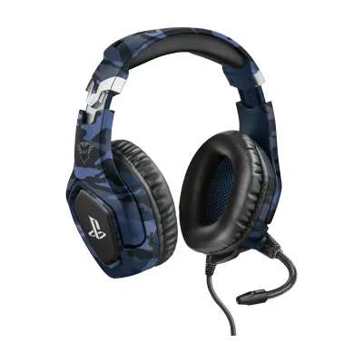 Trust GXT 488 Forze PS4, Wired, Gaming, 20 - 20000 Hz, 376 g, Headset, Black, Blue