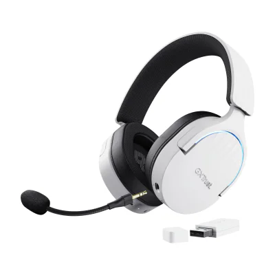 Trust GXT 491W FAYZO, Wired & Wireless, Gaming, 20 - 20000 Hz, 290 g, Headset, Black, White