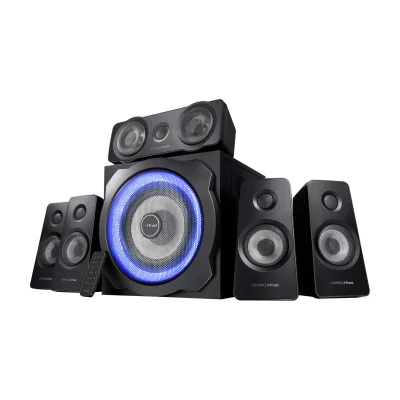 Trust GXT 658 Tytan 5.1, 5.1 channels, 90 W, Universal, Black, Wireless, 8 m