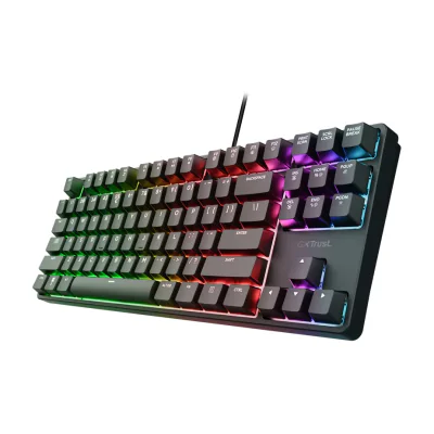Trust GXT 864 Cada, Wired, USB, Mechanical, QWERTY, RGB LED, Black