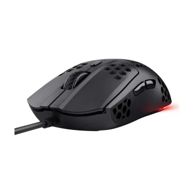 Trust GXT 928 HELOX, Right-hand, Optical, USB Type-A, 6400 DPI, Black