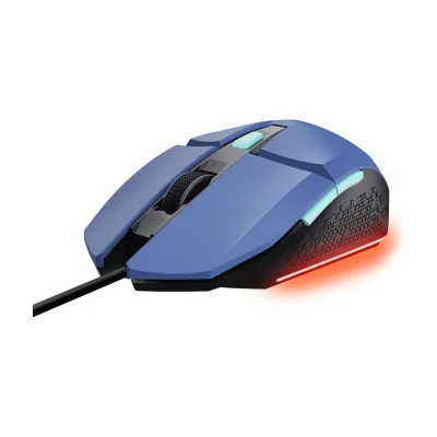 Trust GXT109B FELOX, Ambidextrous, USB Type-A, 6400 DPI, Blue