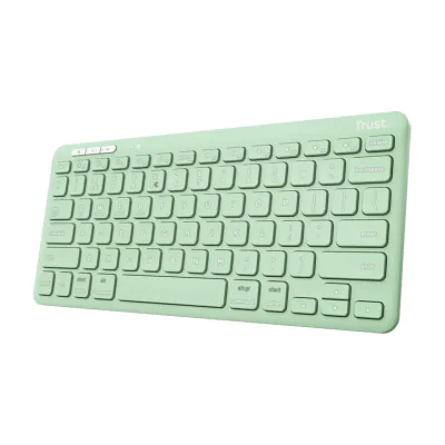 Trust Lyra, Mini, Wireless, RF Wireless + Bluetooth, Scissor key switch, QWERTY, Green