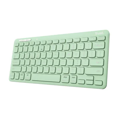 Trust Lyra, Mini, Wireless, RF Wireless + Bluetooth, Scissor key switch, QWERTY, Green
