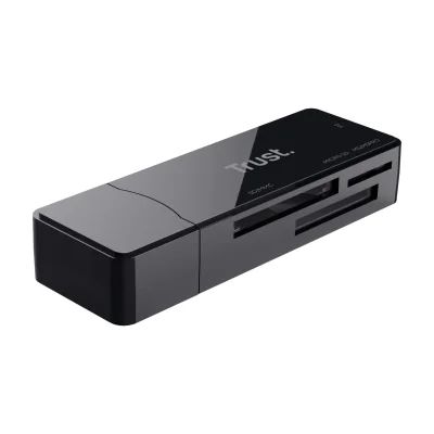 Trust NANGA, MS Micro (M2), Memory Stick (MS), MicroSD (TransFlash), SD, Black, USB 3.2 Gen 1 (3.1 Gen 1) Type-A, 19 g, 95 mm, 15 mm