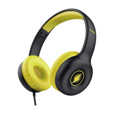 Trust Nouna, Wired, Calls/Music, 20 - 20000 Hz, 112 g, Headset, Black, Yellow