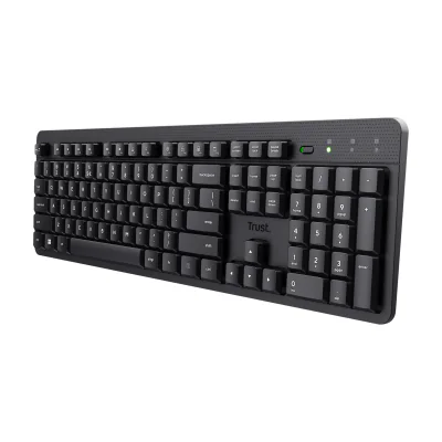 Trust Ody II, Full-size (100%), Wireless, RF Wireless, Membrane, QWERTY, Black