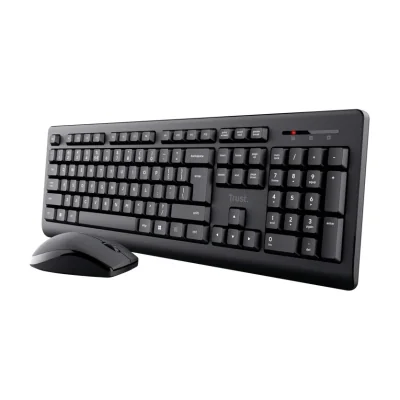 Trust Primo, Wireless, RF Wireless, Membrane, QWERTY, Black, Mouse included