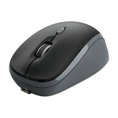 Trust Yvi, Ambidextrous, Optical, RF Wireless, 1600 DPI, Black, Grey
