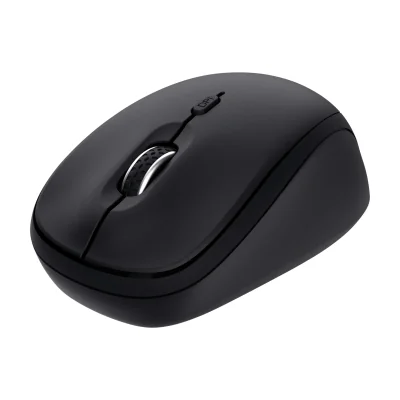 Trust Yvi+, Ambidextrous, Optical, RF Wireless + Bluetooth, 1600 DPI, Black